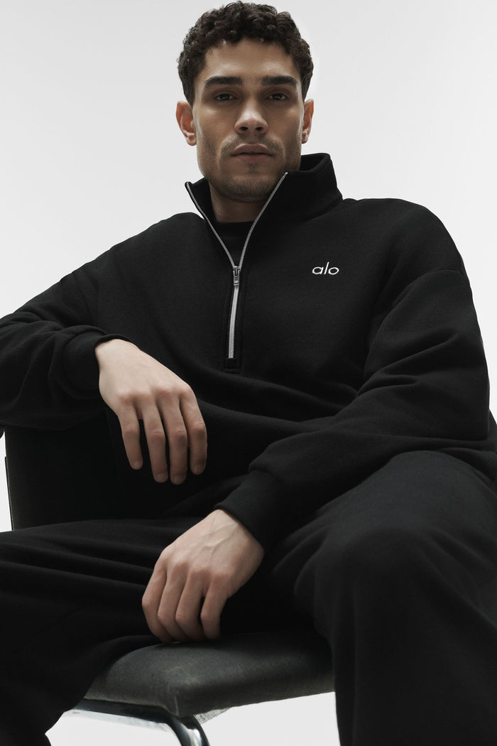 Pull Zip 1/4 - Noir