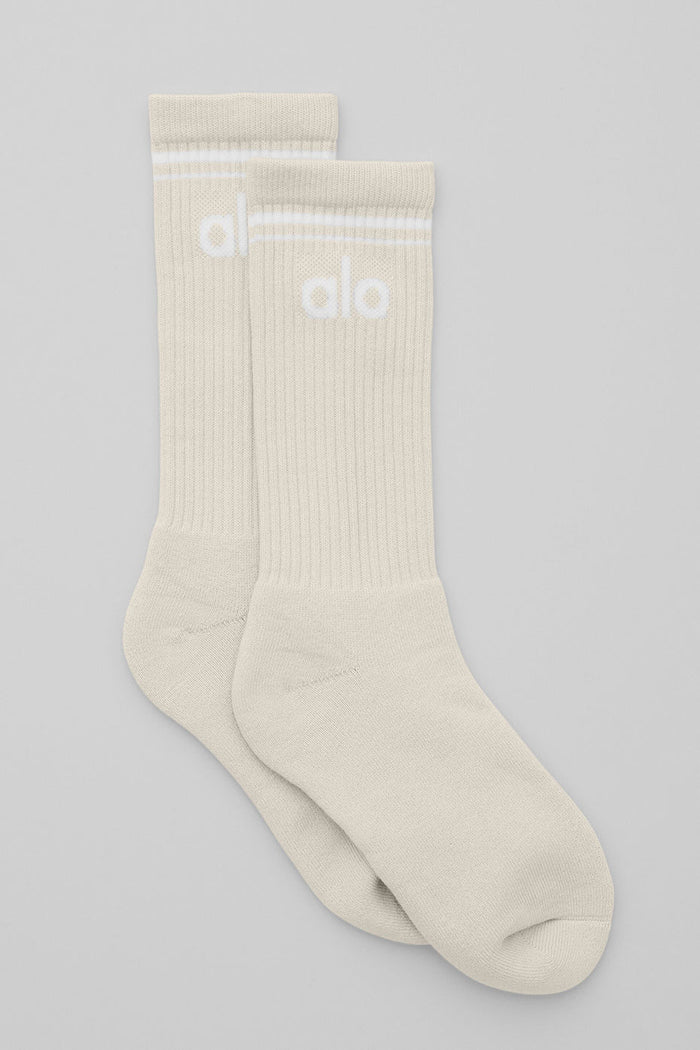 Chaussette Throwback Unisexe - Écru/Blanc