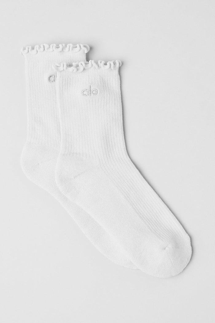 Chaussette Bord Ondulé Femme