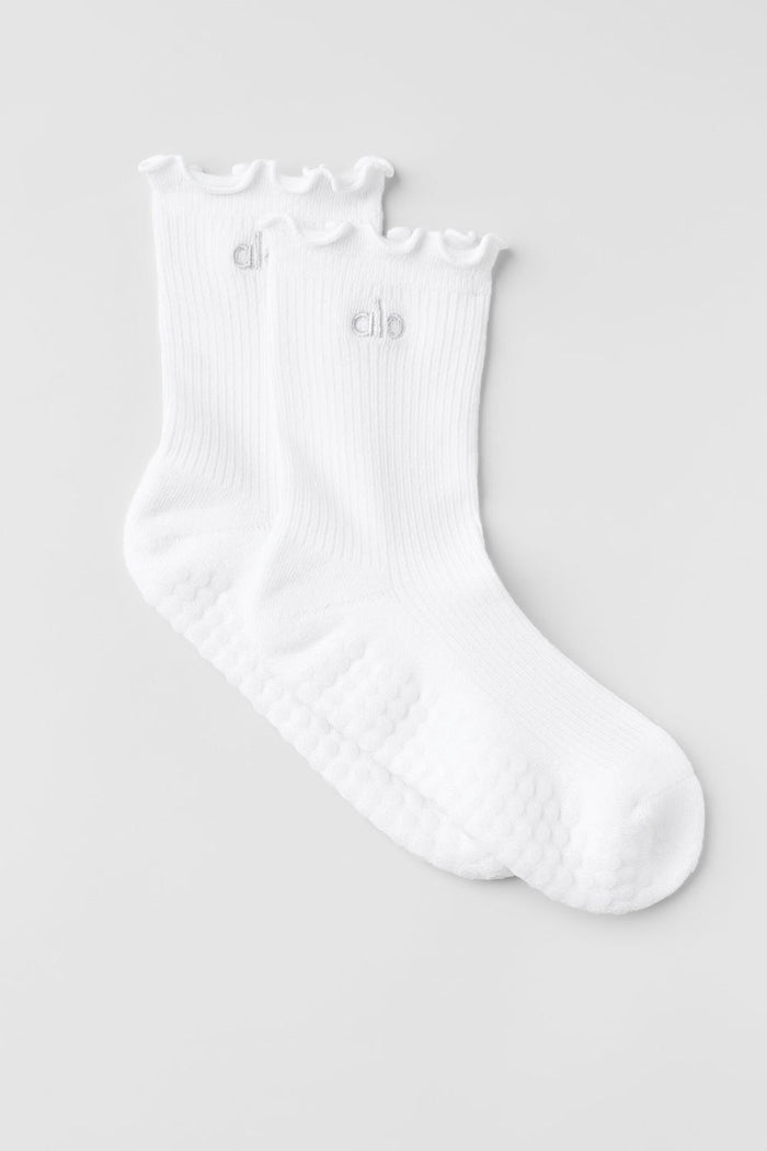Chaussette Grip Bord Ondulé