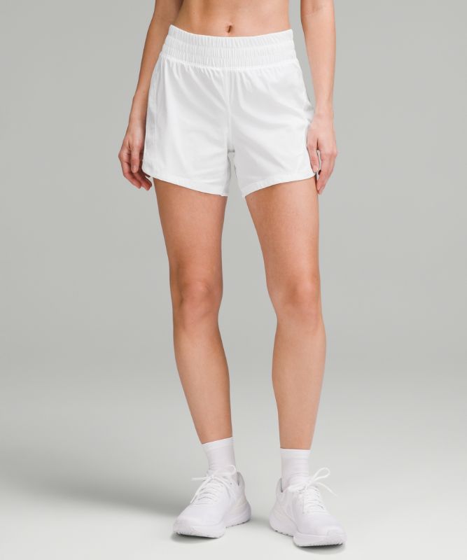 Short doublé taille haute Track That 13 cm - Blanc