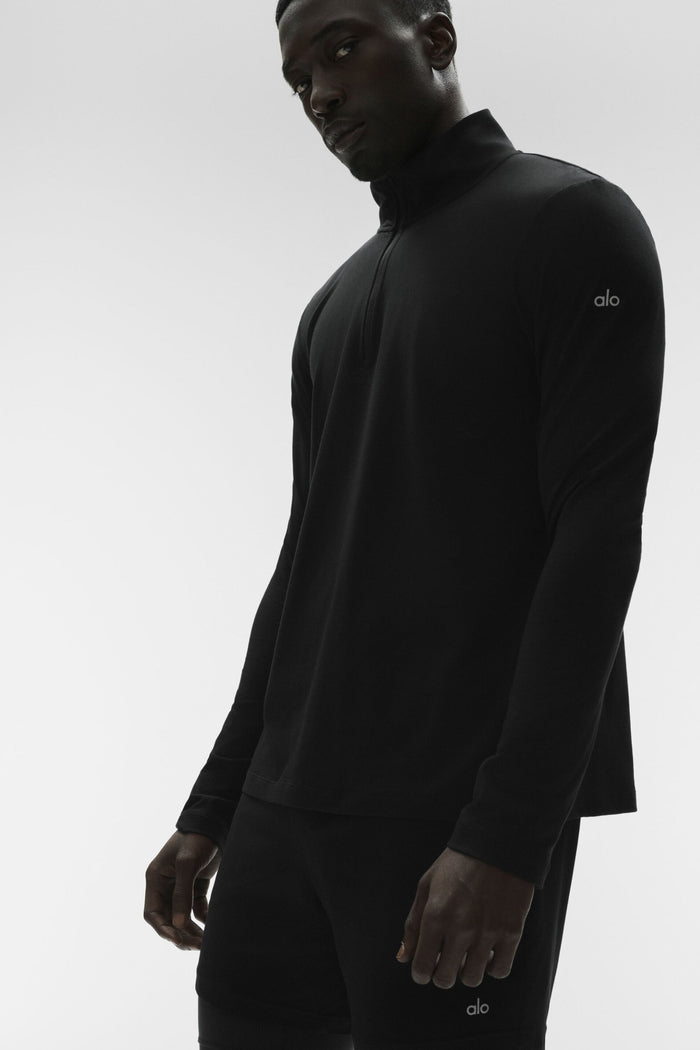 Manches Longues Conquer Reform Zip 1/4 - Noir