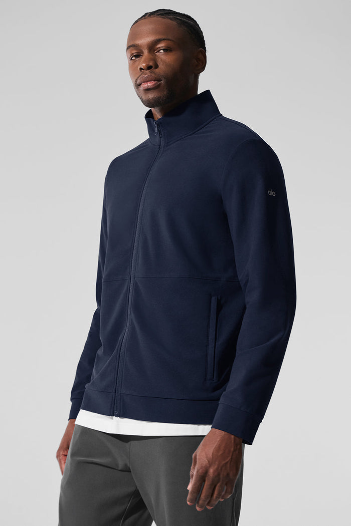Pull Zippée Col Montant Conquer Max - Marine