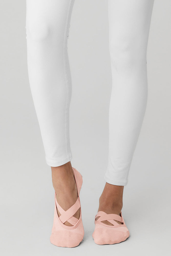 Chaussette Barre Pivot Femme - Pale Mauve